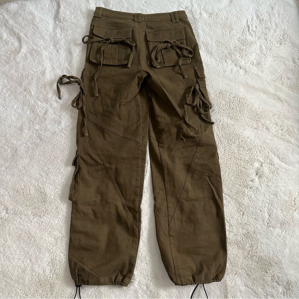I.AM.GIA I am Gia baggy arm green cargo pants with Bow detail - Picture 3 of 16